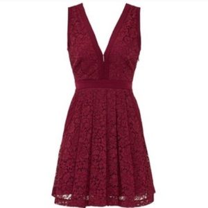 NWOT Free People Lace Red Dress Size 6